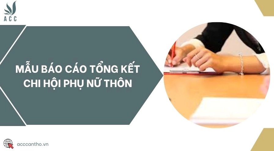Bìa mẫu báo cáo tổng kết chi hội phụ nữ thôn