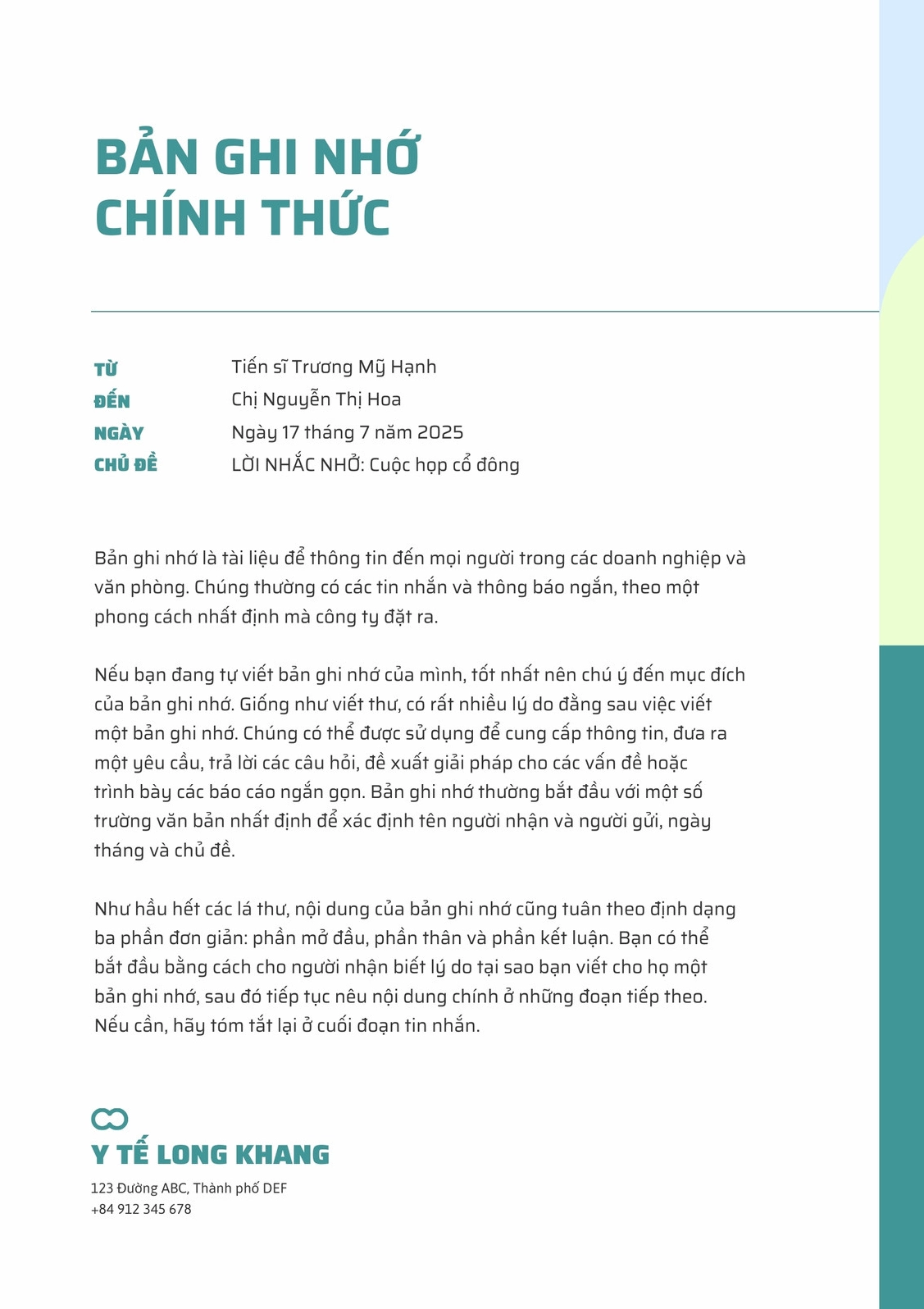 Biên bản ghi nhớ về sức khỏe tâm thần