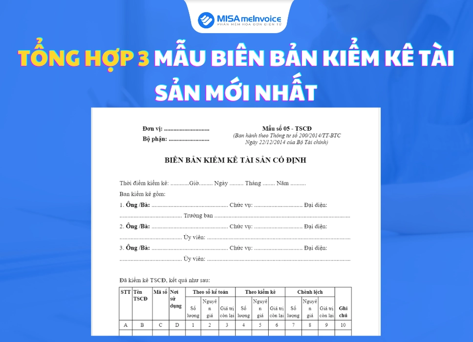 Biên bản kiểm kê tài sản chi tiết