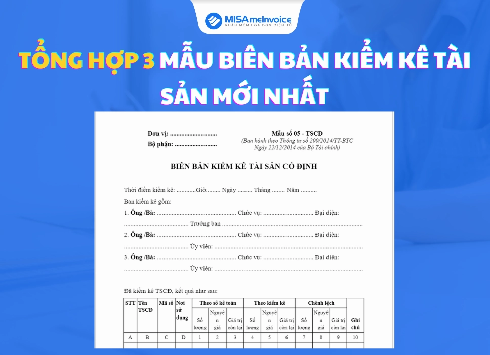 Biên bản kiểm kê tài sản