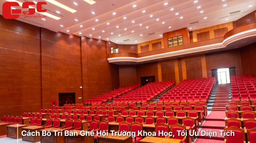 Bố trí bàn ghế hội trường