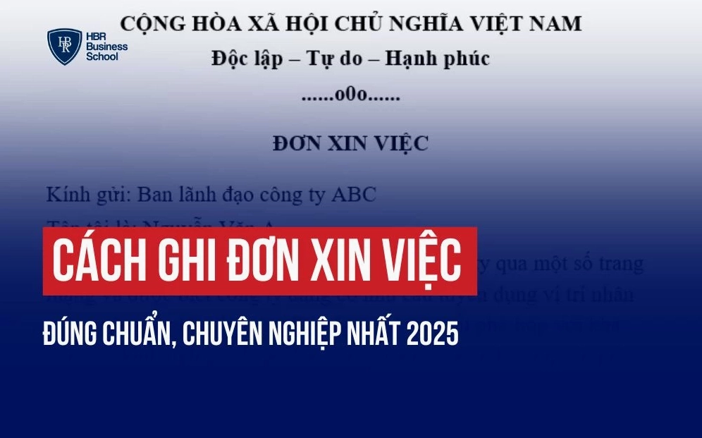 Cách ghi đơn xin việc chuẩn chuyên nghiệp