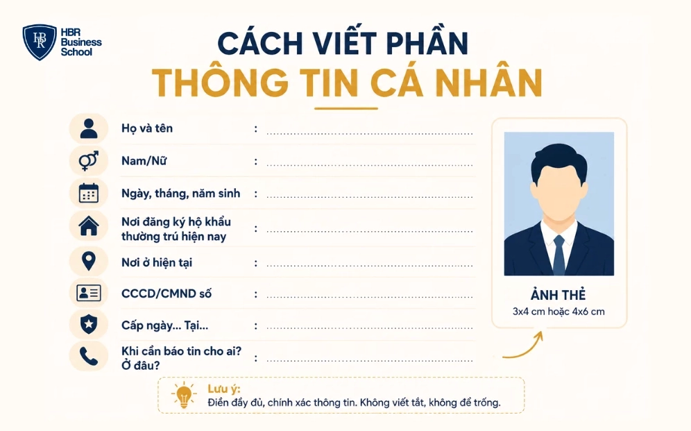 Cách viết phần thông tin cá nhân trong mẫu đơn xin việc làm
