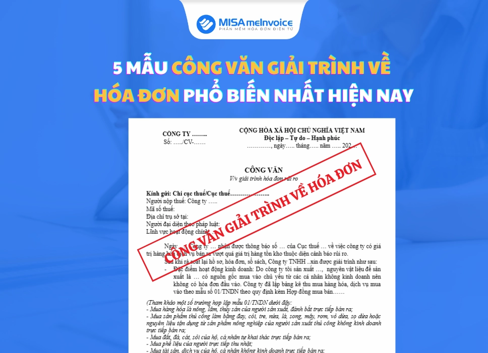 Công Văn Giải Trình Về Hóa Đơn Chi Tiết