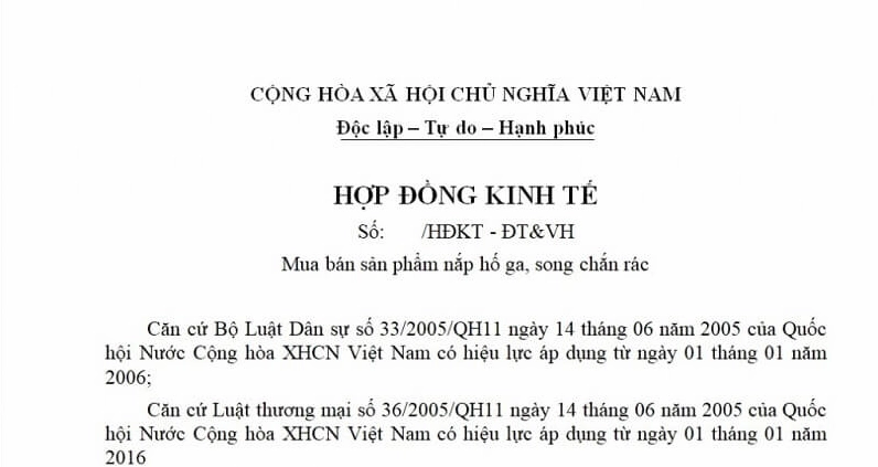 Hợp đồng đồng kinh tế. Nguồn: Internet