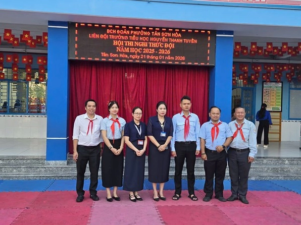 Liên đội trường tiểu học nguyễn thanh tuyền tổ chức hội thi nghi thức đội năm học 2025-2026.