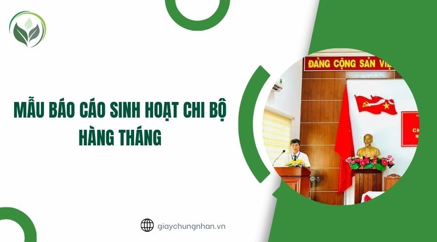 Mẫu báo cáo sinh hoạt chi bộ hàng tháng