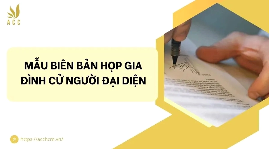 Mẫu biên bản họp gia đình cử người đại diện thể hiện sự thống nhất.