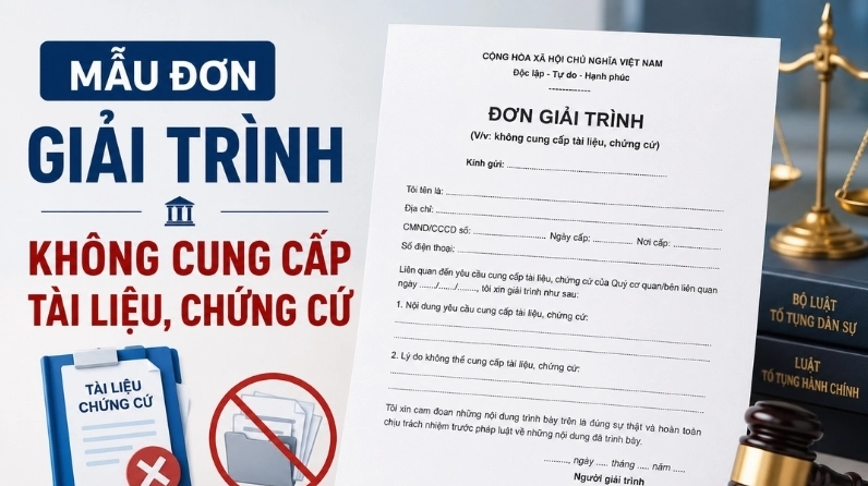 Mẫu Đơn Giải Trình Về Việc Không Cung Cấp Tài Liệu Chứng Cứ