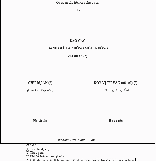 Minh họa khái niệm báo cáo đánh giá tác động môi trường