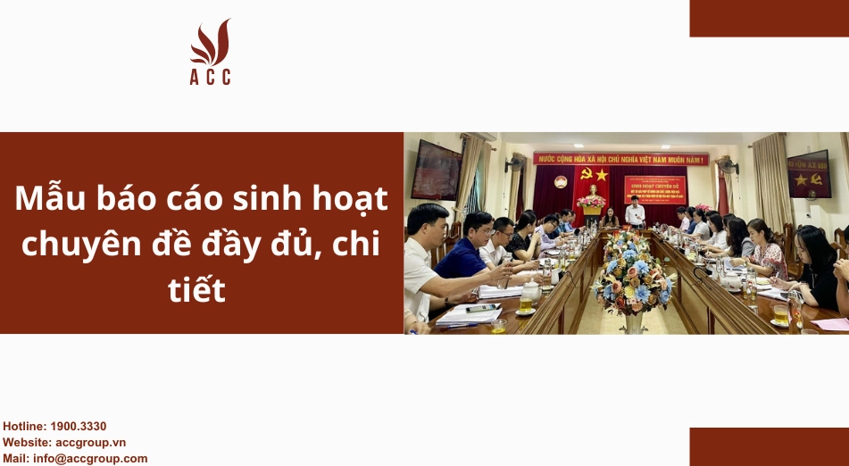 Mô tả chi tiết về cấu trúc một báo cáo chuyên đề mẫu
