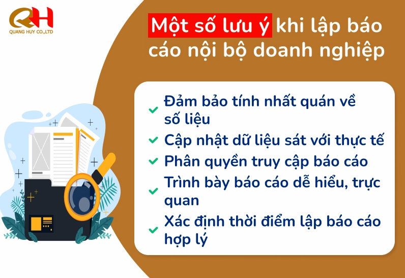 Những lưu ý quan trọng khi thực hiện báo cáo nội bộ