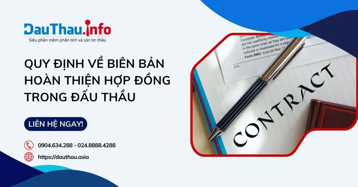 Quy định về biên bản hoàn thiện hợp đồng trong đấu thầu