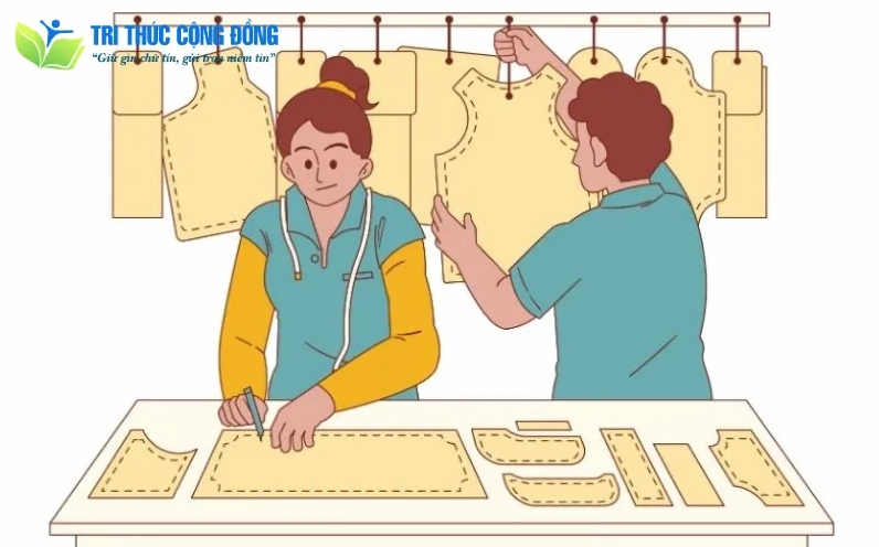 Quy trình thiết kế mẫu trong báo cáo thực tập ngành may