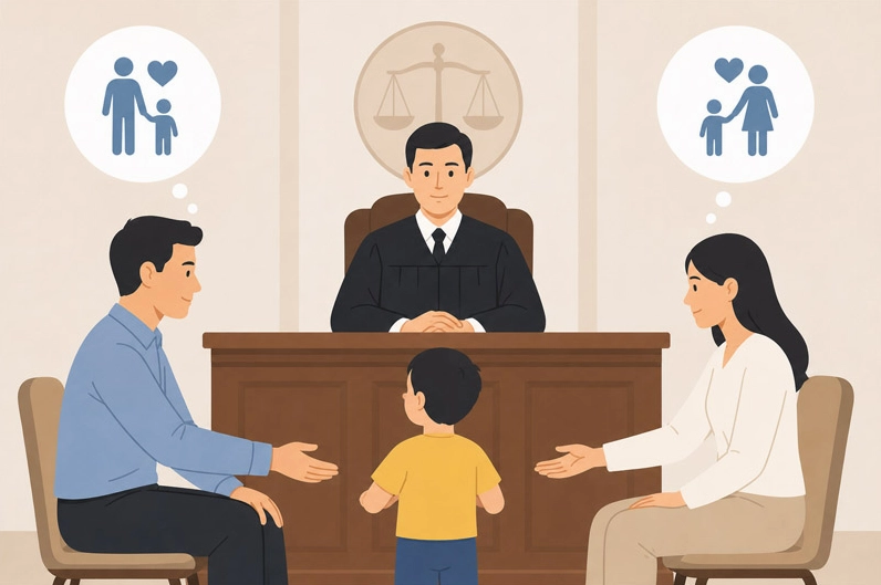 Thỏa thuận về con chung trong mẫu đơn ly hôn đồng thuận