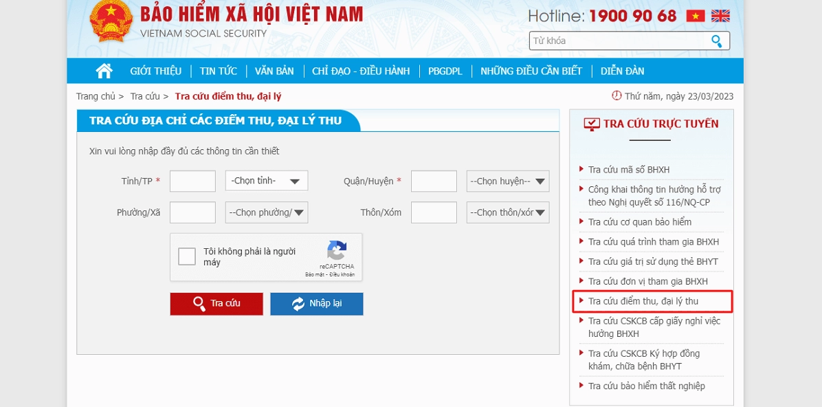 Truy cập Cổng thông tin điện tử BHXH Việt Nam