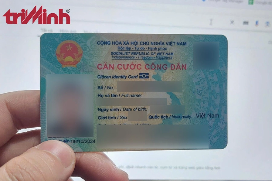 Biểu mẫu thông tin lệ phí đổi CCCD