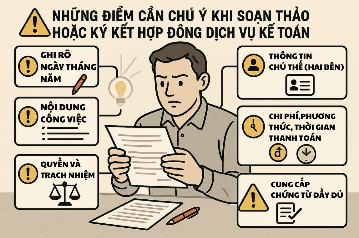 Các lưu ý quan trọng khi ký hợp đồng dịch vụ kế toán