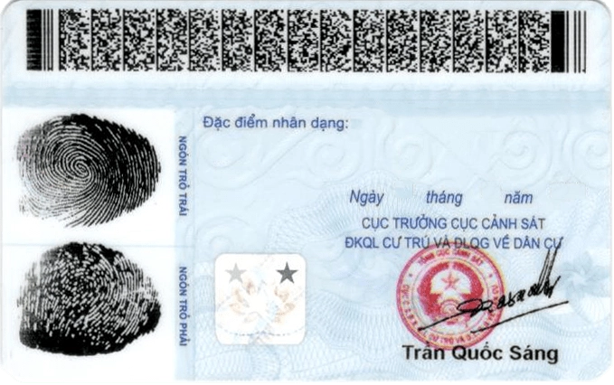 Cách ghi nơi cấp Căn cước công dân