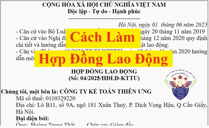 Cách làm hợp đồng lao động cho nhân viên mới nhất năm 2026