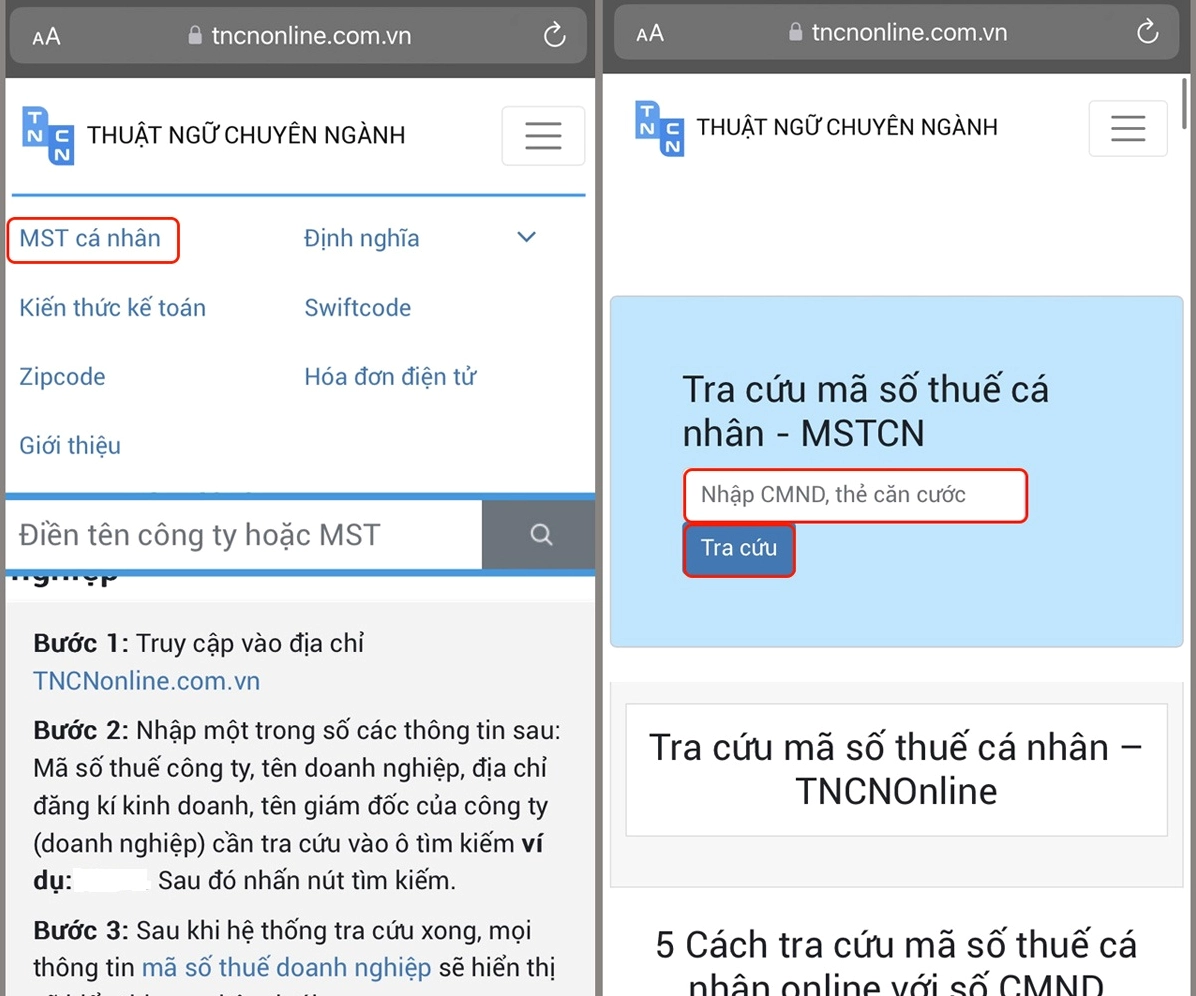 Cách tra cứu mã số thuế cá nhân TNCN online