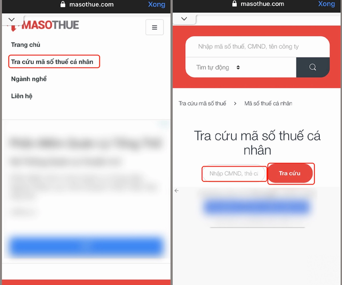 Cách tra tìm mst cá nhân qua Mã số Thuế