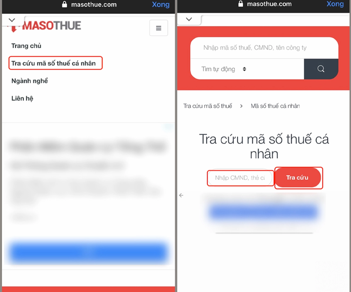 Cách tra tìm mst cá nhân qua Mã số Thuế