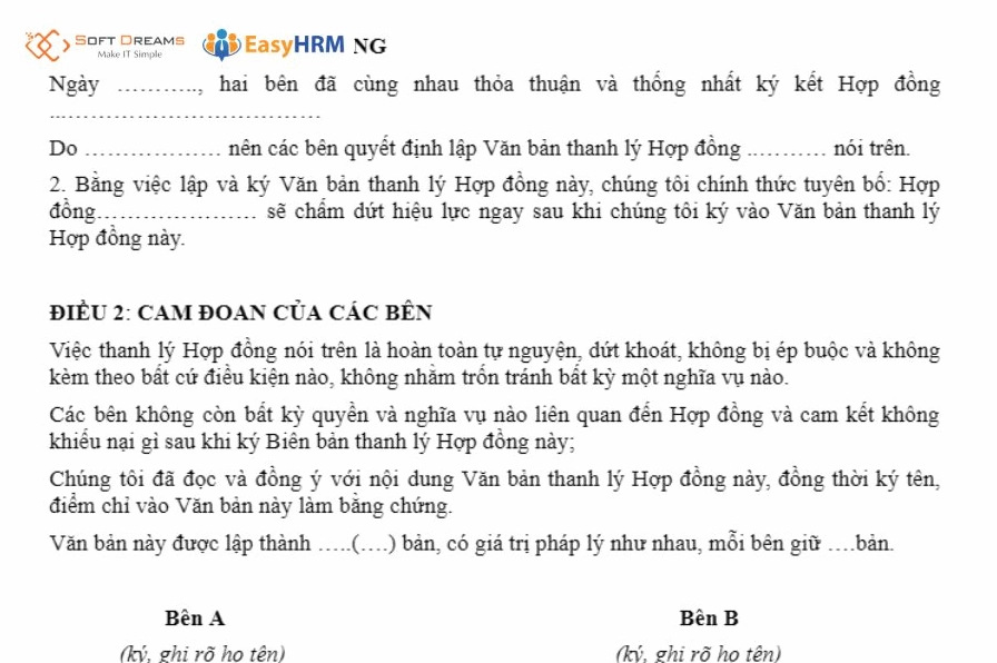 Cách viết biên bản thanh lý hợp đồng xây dựng