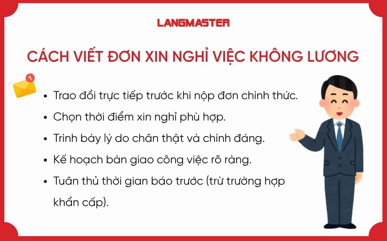 Cách viết đơn xin nghỉ việc không lương dễ được duyệt
