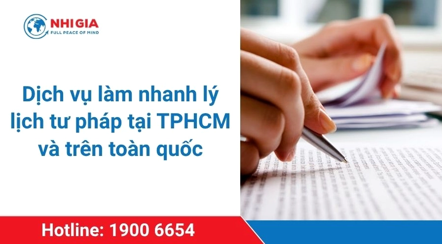 Dịch vụ làm nhanh lý lịch tư pháp tại TPHCM