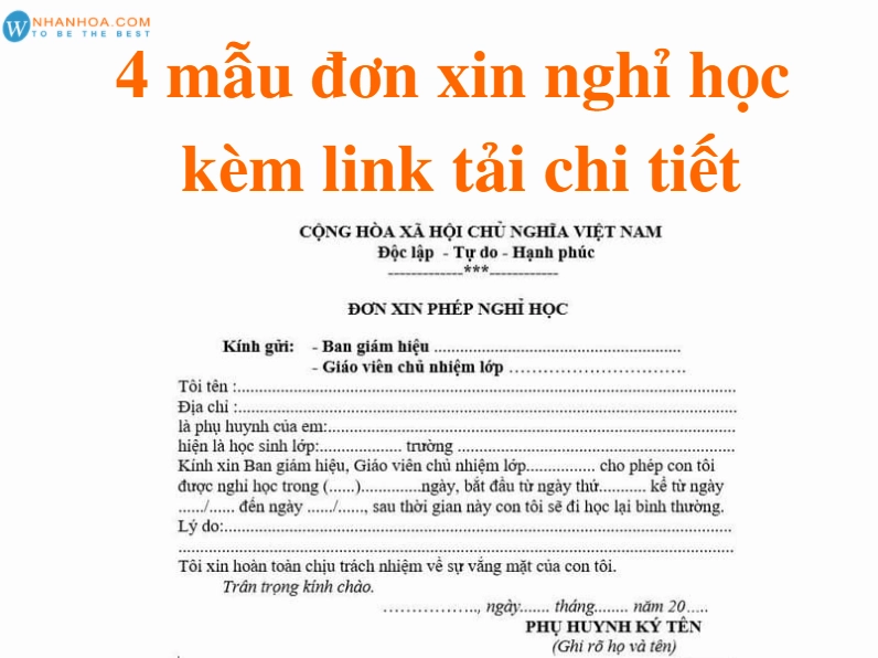 Đơn xin nghỉ học