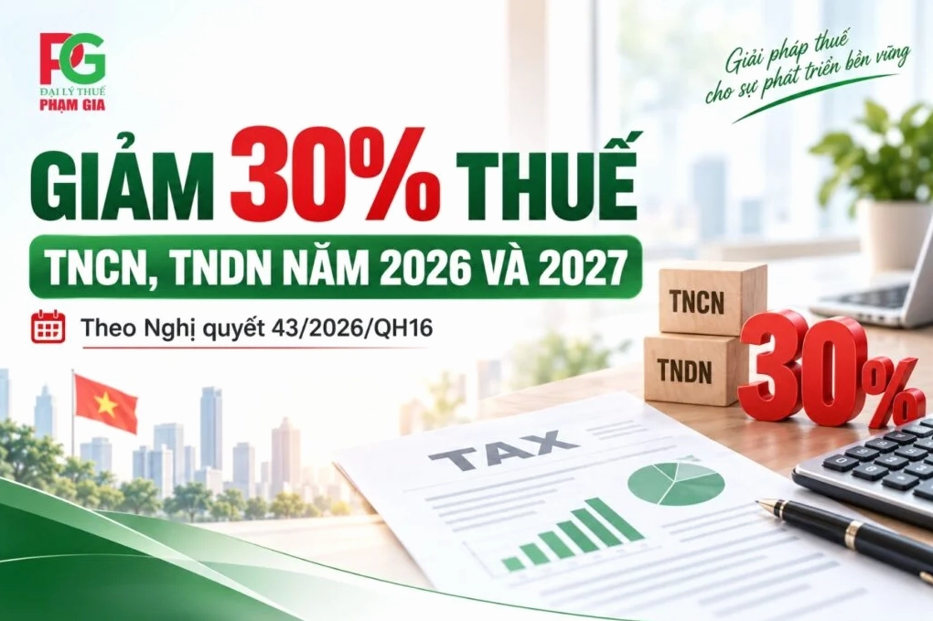 Giảm 30% thuế TNCN TNDN 2026 2027