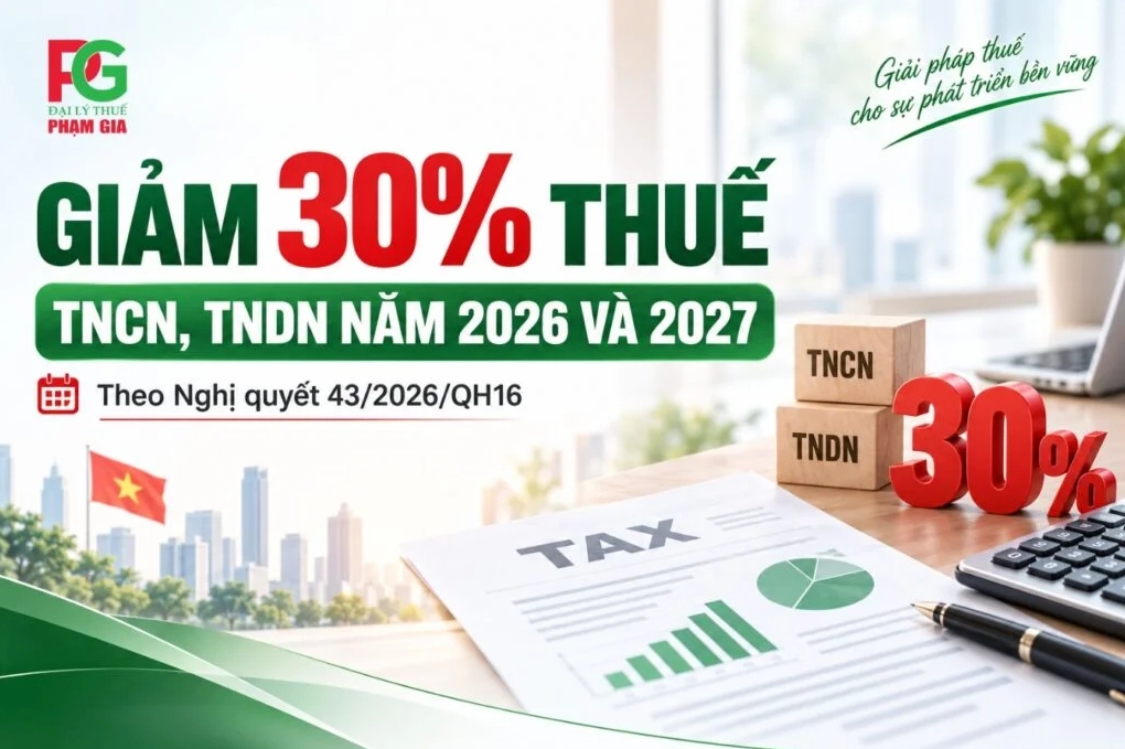 Giảm 30% thuế TNCN TNDN 2026 2027