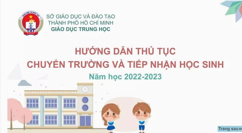 Hướng dẫn thủ tục chuyển trường và tiếp nhận học sinh