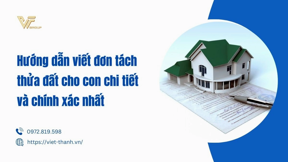 Hướng dẫn viết đơn tách thửa đất cho con chi tiết và chính xác nhất