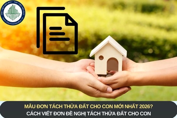 Mẫu đơn tách thửa đất cho con mới nhất 2026