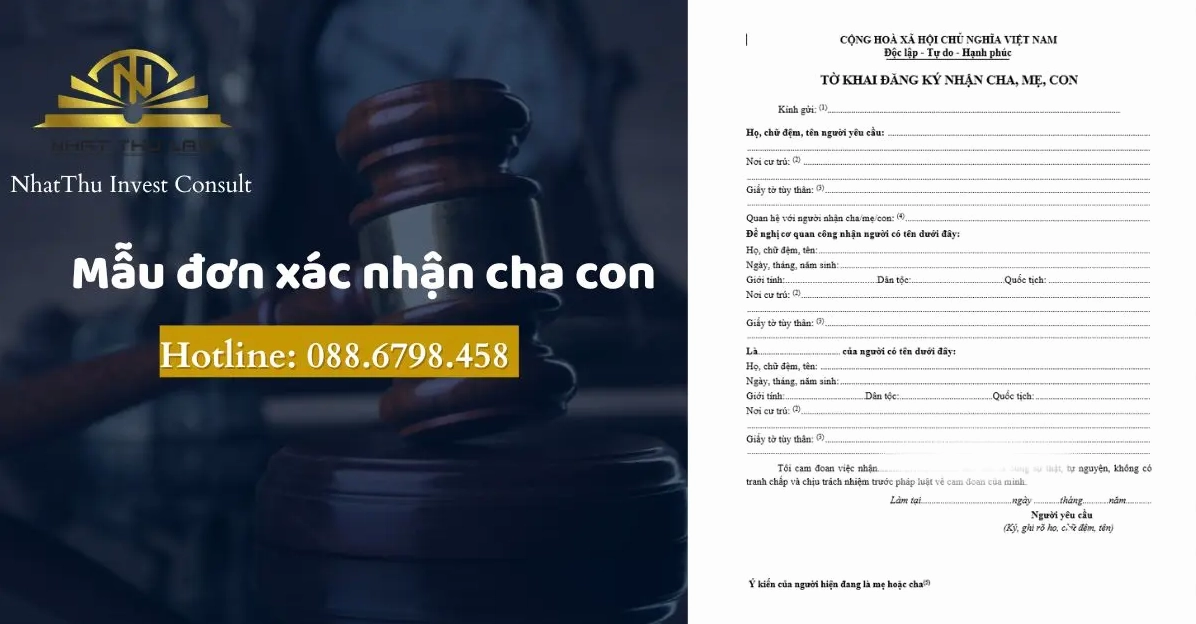 Mẫu đơn xác nhận cha con ruột cần được chuẩn bị kỹ lưỡng trước khi nộp.