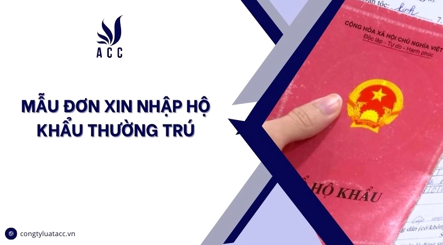 Mẫu đơn xin nhập hộ khẩu thường trú