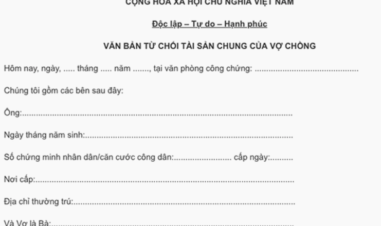 Mẫu đơn xin xác nhận quyền sử dụng đất