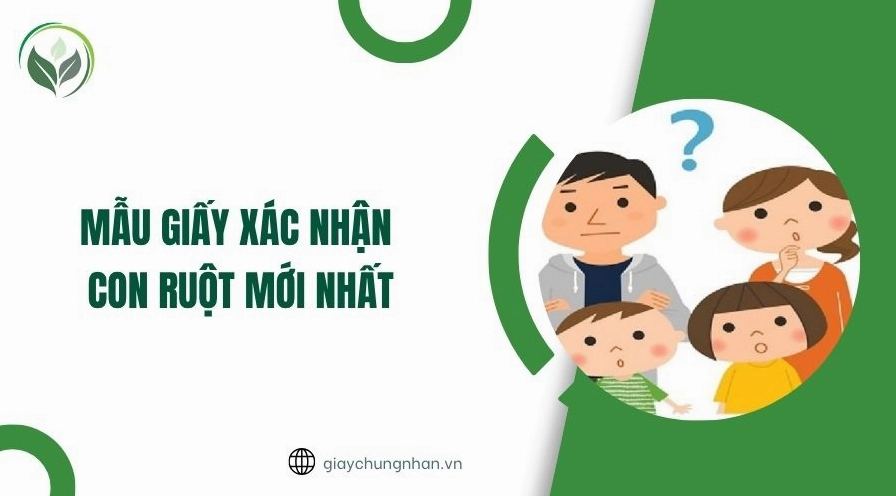 Mẫu giấy xác nhận con ruột mới nhất, cập nhật theo pháp luật hiện hành.