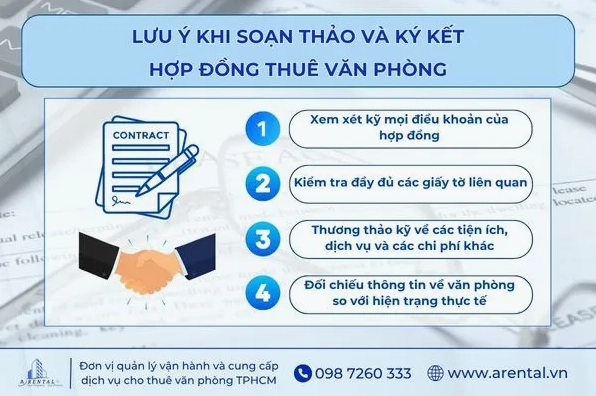 Những lưu ý quan trọng khi ký kết hợp đồng thuê văn phòng.