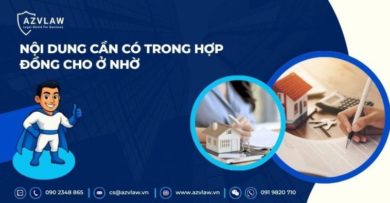 Nội dung cần có trong hợp đồng cho ở nhờ