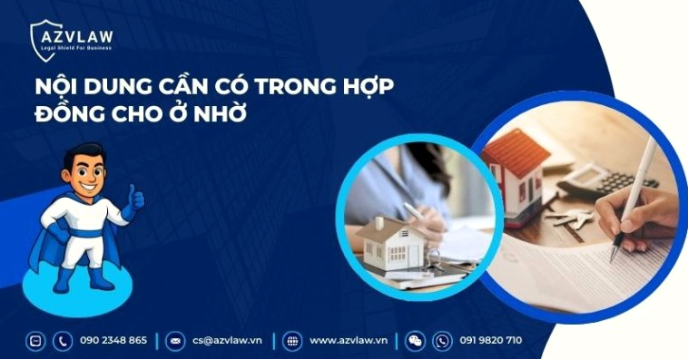 Nội dung cần có trong hợp đồng cho ở nhờ