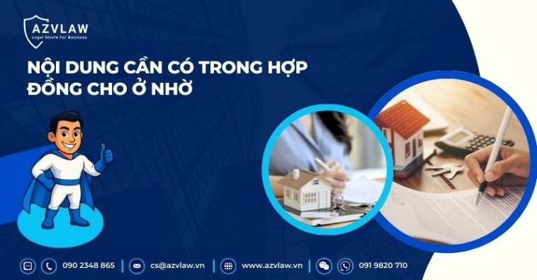 Nội dung cần thiết có trong hợp đồng cho ở nhờ