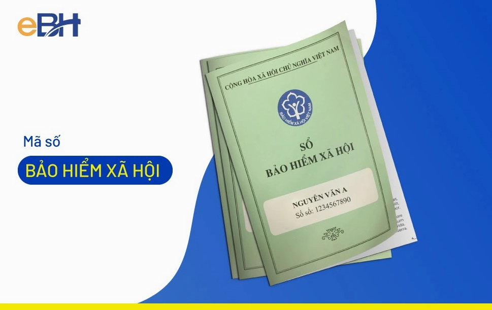 Sổ bảo hiểm xã hội bản giấy hiển thị mã số BHXH