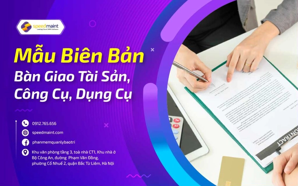 Tải mẫu biên bản bàn giao tài sản, công cụ miễn phí