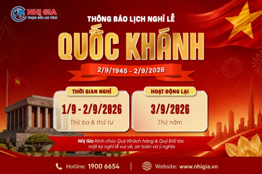 Thông báo nghỉ lễ 2/9