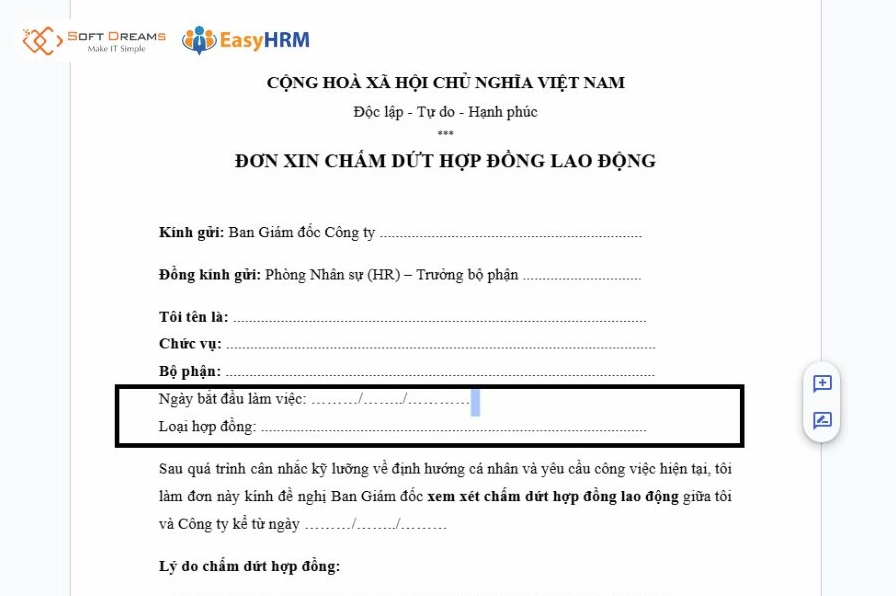 Thông tin hợp đồng