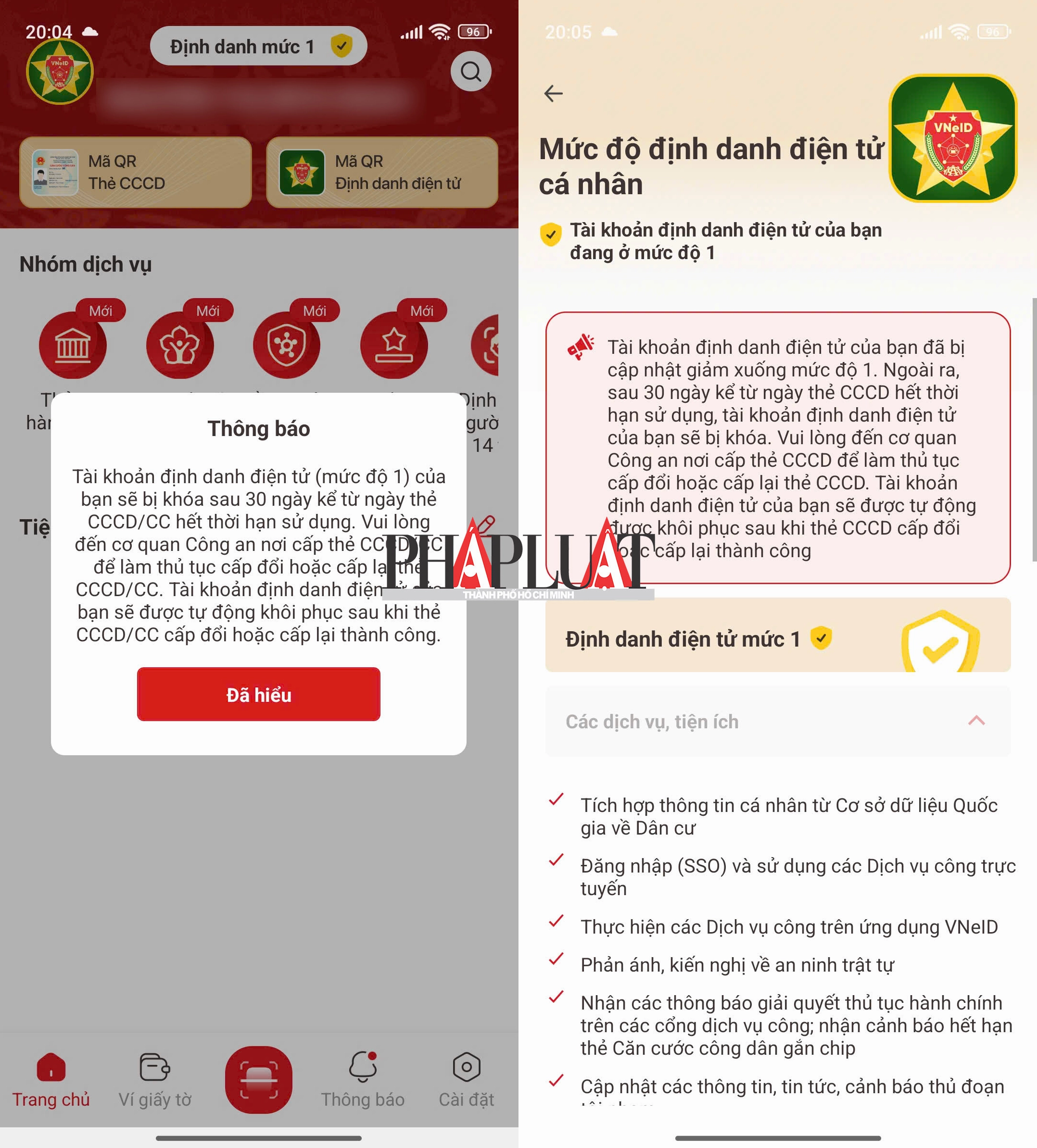 Thông tin về VNeID liên quan đến CCCD hết hạn