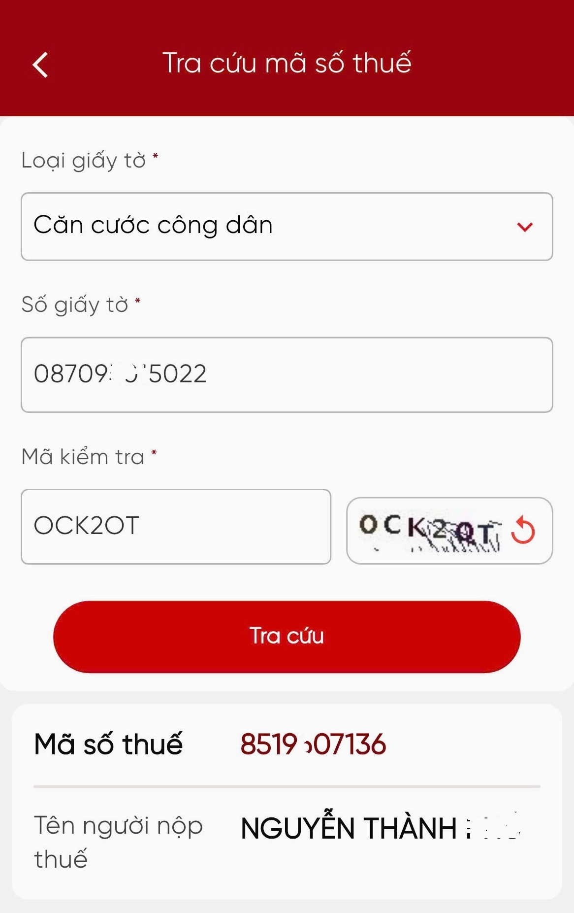 Tra cứu mã số thuế cá nhân bằng Etax